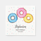 Donut Baby Sprinkle Baby Dusche Serviette (Vorderseite)