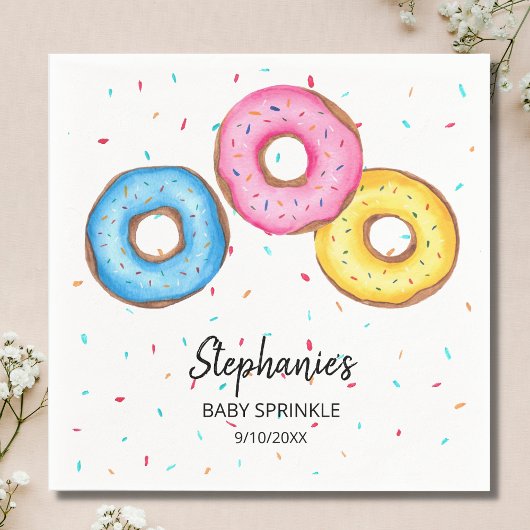 Donut Baby Sprinkle Baby Dusche Serviette