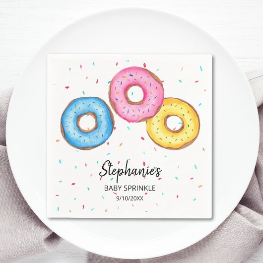 Donut Baby Sprinkle Baby Dusche Serviette