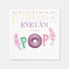 Donut Baby Sprinkle Baby Girl Serviette