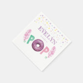 Donut Baby Sprinkle Baby Girl Serviette (Ecke)