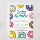 Donut Baby Sprinkle Babydusche Einladung (Vorderseite)