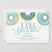 Donut Baby Sprinkle Blue Doughnut Boy Sprinkle Einladung (Vorderseite)