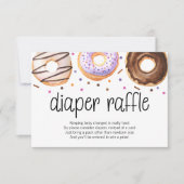 Donut Baby Sprinkle Diaper Raffekarte Dankeskarte (Vorderseite)