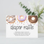 Donut Baby Sprinkle Diaper Raffekarte Dankeskarte (Stehend Vorderseite)