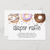 Donut Baby Sprinkle Diaper Raffekarte Dankeskarte (Vorne/Hinten)