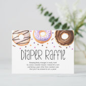 Donut Baby Sprinkle Diaper Raffekarte Dankeskarte (Stehend Vorderseite)