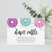 Donut Baby Sprinkle Diaper Raffekarte Dankeskarte (Stehend Vorderseite)
