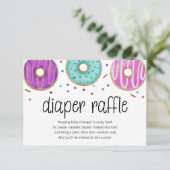 Donut Baby Sprinkle Diaper Raffekarte Dankeskarte (Stehend Vorderseite)