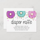 Donut Baby Sprinkle Diaper Raffekarte Dankeskarte (Vorne/Hinten)