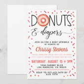 Donut Baby Sprinkle Dusche Einladung (Vorne/Hinten)