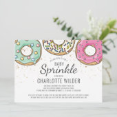 Donut Baby Sprinkle Einladung (Stehend Vorderseite)