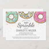 Donut Baby Sprinkle Einladung (Vorne/Hinten)
