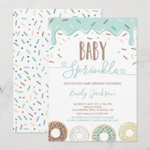 Donut Baby Sprinkle Einladung mit Liebe bestreut