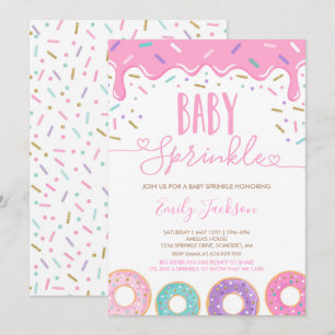 Donut Baby Sprinkle Einladung mit Liebe bestreut