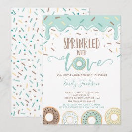 Donut Baby Sprinkle Einladung mit Liebe gesprenkel