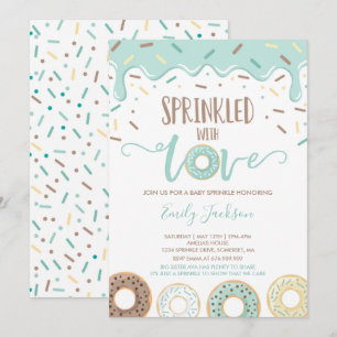 Donut Baby Sprinkle Einladung mit Liebe gesprenkel