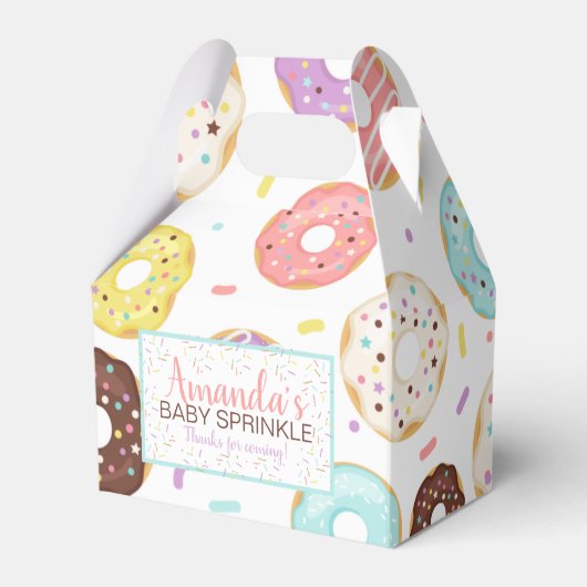 Donut Baby Sprinkle Gastgeschenk Box Geschenkschachtel (Vorderseite)