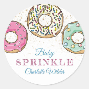 Donut Baby Sprinkle Gender Neutral Runder Aufkleber