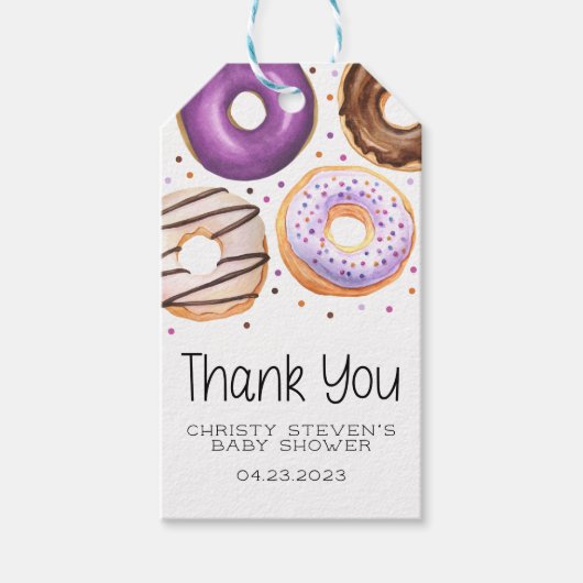Donut Baby Sprinkle Geschenketiketten Geschenkanhänger (Vorderseite)