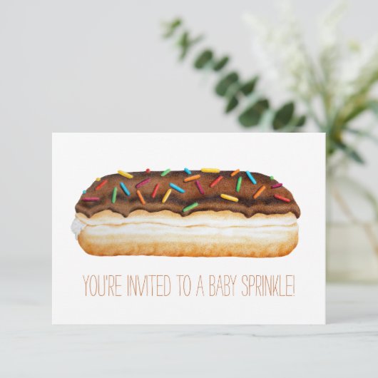 Donut Baby Sprinkle Invite (Stehend Vorderseite)