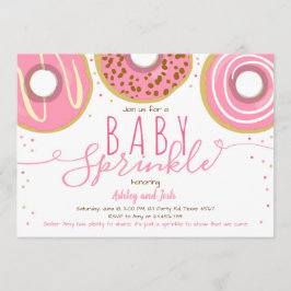 Donut Baby Sprinkle Pink Doughnut Girl Sprinkle Einladung