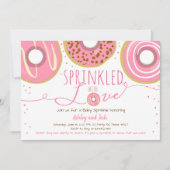 Donut Baby Sprinkle Pink Doughnut Girl Sprinkle Einladung (Vorderseite)