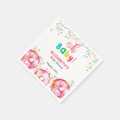 Donut Babydusche Niedlich Oh Baby Sprinkles farbig Serviette (Ecke)