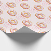 Donut Babydusche rosa mädchenhafte niedliche Begrü Geschenkpapier (Ecke)