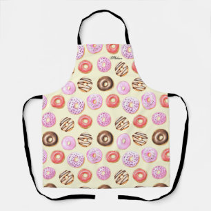 Donut Backen Moderne Aquarellfarbe Personalisiert  Schürze