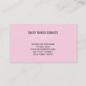 Donut Bäckerei Süßigkeiten Koch Desserts Business Visitenkarte (Rückseite)
