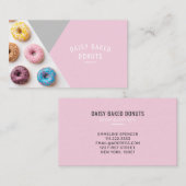Donut Bäckerei Süßigkeiten Koch Desserts Business Visitenkarte (Vorne/Hinten)