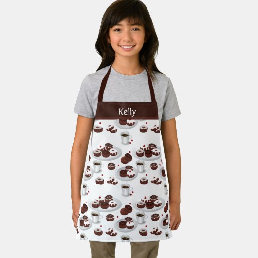 Donut Baker Individuelle Name Kinder Schürze (Insitu)