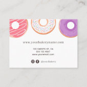 Donut Bakery Moderne Visitenkarte (Rückseite)