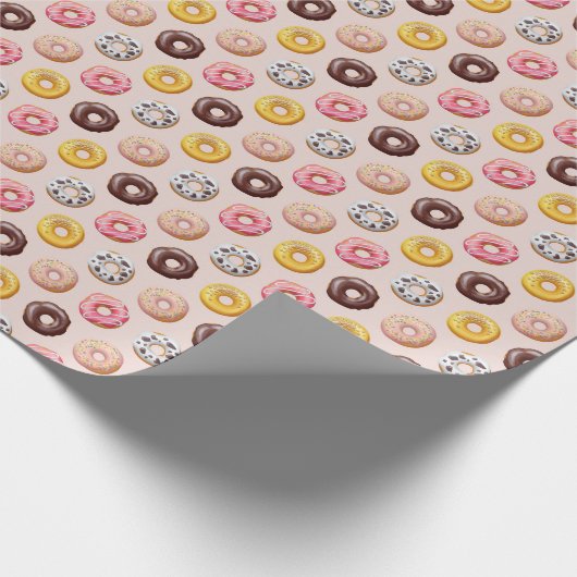Donut Bakery Shop Muster Geschenkpapier (Ecke)