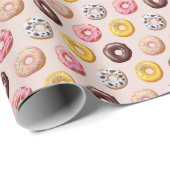 Donut Bakery Shop Muster Geschenkpapier (Rolleneckpunkt)