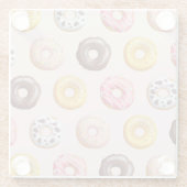 Donut Bakery Shop Muster Glasuntersetzer (Rückseite)