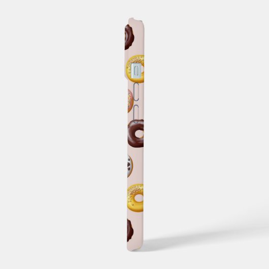 Donut Bakery Shop Muster iPhone 15 Hülle (Linke Seite)