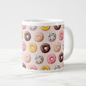 Donut Bakery Shop Muster Jumbo-Tasse (Vorderseite Rechts)