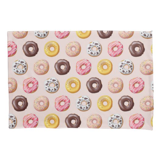 Donut Bakery Shop Muster Kissenbezug (Vorderseite-Links)