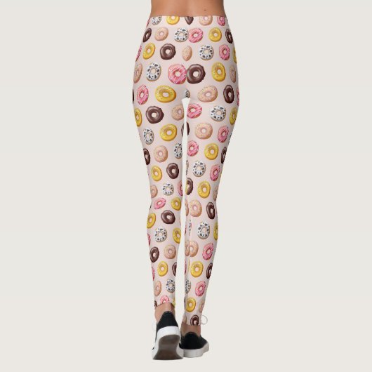 Donut Bakery Shop Muster Leggings (Rückseite)