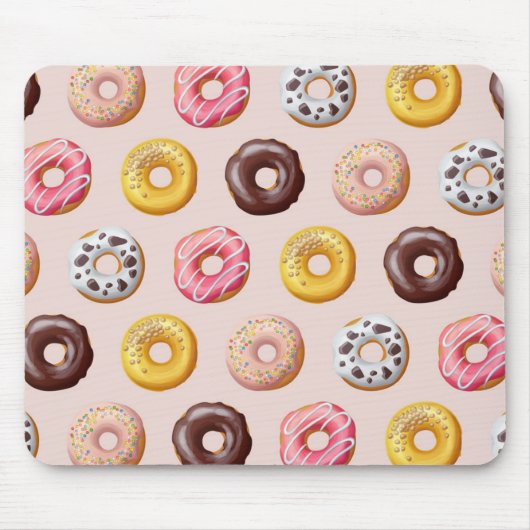 Donut Bakery Shop Muster Mousepad (Vorne)