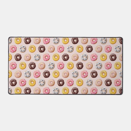 Donut Bakery Shop Muster Schreibtischunterlage (Vorderseite)