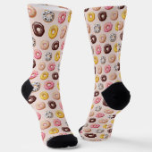 Donut Bakery Shop Muster Socken (Gewinkelt)