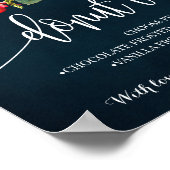 Donut Bar Bridal Wedding Reception Weinseezeichen Poster (Ecke)