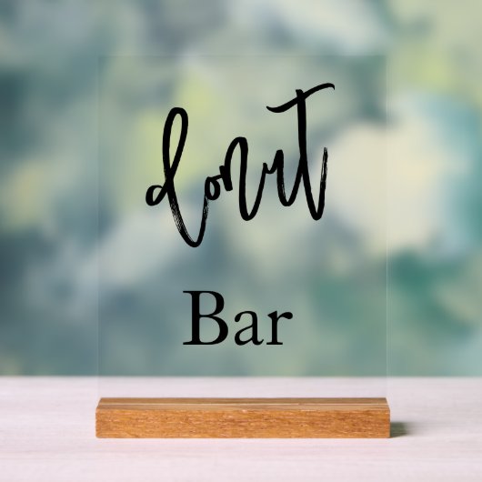 Donut-Bar-Hochzeit-Acrylschild Acrylschild (Neutral)