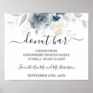 Donut-Bar Süßigkeiten-Tisch Hochzeitsempfang Schil Poster