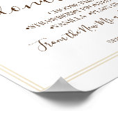 Donut-Bar-Süßigkeiten-Tischtenniszeichen für Hochz Poster (Ecke)