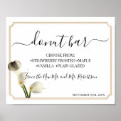 Donut-Bar-Süßigkeiten-Tischtenniszeichen für Hochz Poster (Vorne)