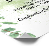 Donut Bar Table Wedding Eucalytpus Sign Poster (Ecke)